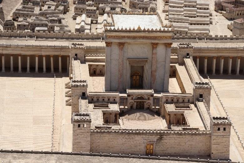 A model replica of the temple of the GOD of Israel. 