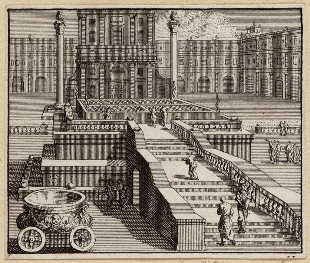 An illustration of the temple of the GOD of Israel. 